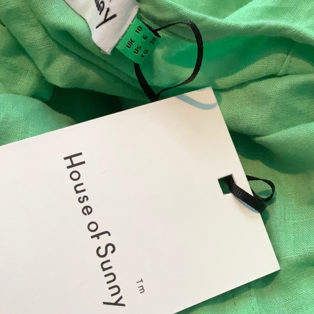 NWT House Of Sunny Rustic Green Cold Shoulder Dres - Picture 10 of 10